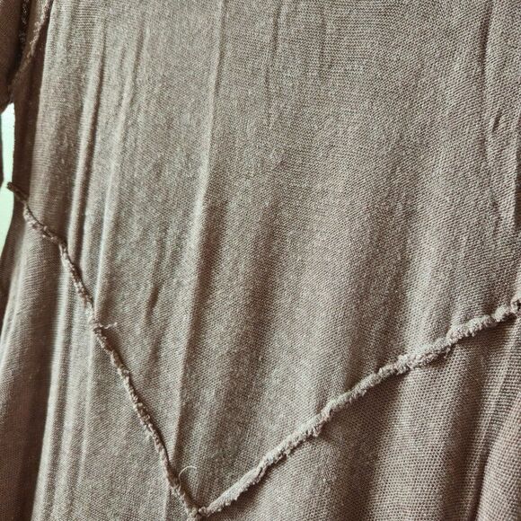 Intimately Free People Raw Seam Knit Top – Size Small – Mauve + Purple Trim - Picture 3 of 3